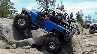 1971 Bronco taking on Soup Bowl on the Rubicon Trail