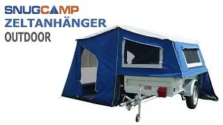 Zeltanhänger von SNUGCAMP, Auf- und Abbau eines Anhängerzeltes. Mehr Infos bei dachcamper.de