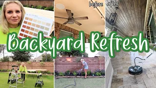 BACKYARD REFRESH 2024 /PATIO MAKEOVER ON A BUDGET / PATIO DEEP CLEAN