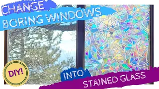 DIY Privacy Window Film - Like Stained Glass