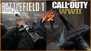 Call of Duty WWII Graphics vs Battlefield 1 Graphics / Gameplay! (BF1 vs Cod Gameplay/Guns)