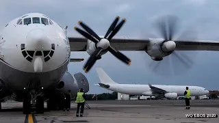 Antonov AN-22A UR-09307 startup and departure (OST/EBOS) Ostend Airport 16july2020