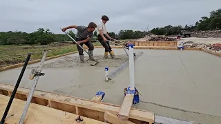 Smooth Concrete Finishing Technique at Practical Revoltion's New Development Site in Texas.