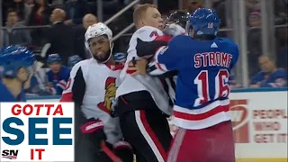 GOTTA SEE IT: Senators & Rangers Scrap Multiple Times In First Period