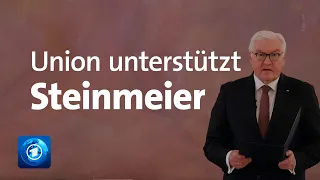 CDU/CSU für zweite Amtszeit Steinmeiers als Bundespräsident