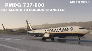 MSFS 2020 | PMDG 737-800 Ryanair | Kefalonia to London Stansted | Full Flight