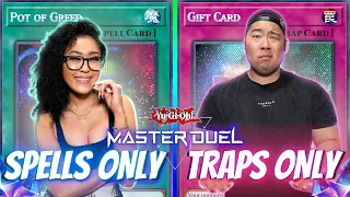 We Dueled with ONLY SPELLS vs ONLY TRAPS! The IMPOSSIBLE Yu-Gi-Oh Master Duel Challenge!