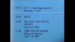 810608 - ARD: ende "Tagesschau" + Sendeschluss (8 juni 1981)