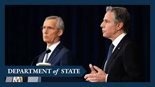 Secretary Blinken holds a joint press availability with NATO Secretary General Jens Stoltenberg