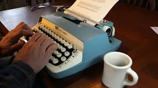 1964 Smith-Corona Galaxie typewriter at work