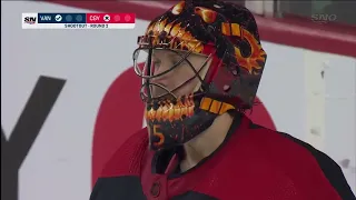 Andrei Kuzmenko scores a winning shootout vs Flames (14 dec 2022)