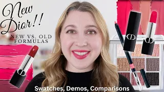 ROUGE DIOR LIPSTICKS, SMOKY ESSENTIALS, LIP CONTOUR | New vs. Old Formulas | Swatches, Demos, Comps