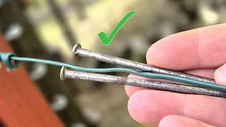 Wire Tensioning System Using Nails (Simplified) - Fence Wire Tensioner