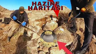 Eşkiya hazinesinin olduğu odaları gösteren hazine haritasını buldum.