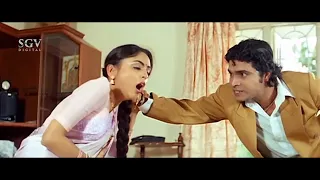 Rowdy Tortures Devaraj's Pregnant Wife To Do Skipping - Tada Khaidi Kannada Movie Part-9