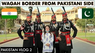 WAGAH BORDER CEREMONY FROM PAKISTAN SIDE | Most Unique Border of the World