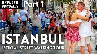 [4K] Busiest street in Istanbul | Istiklal street & Taksim square walking tour 2022 | Turkey