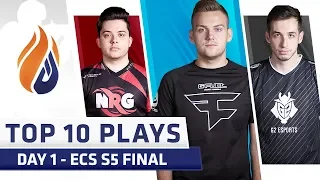 Top 10 Plays - DAY 1 - ECS S5 Finals  - Feat. nahtE, kennyS, NiKo!