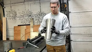 How to roll a cone on a steel slip roller