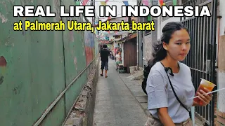 KEHIDUPAN di GANG TERSEMBUNYI PALMERAH UTARA, JAKARTA BARAT Indonesia 🇮🇩 WALK TOUR ALLEY JAKARTA