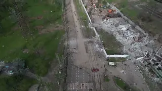 Video from the drone of the destroyed Azovstal in Mariupol