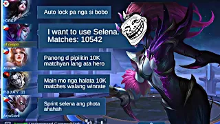 SELENA 10,000 Matches+NO WINRATE PRANK!😂 (LAUGHTRIP TO) | MLBB | Recho