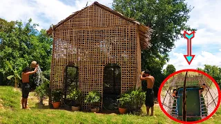 Build Bamboo House And Swimming Pool  For Summer And Rainy Season (full video)