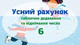 Додавання та віднімання числа 6. Усний рахунок #початковашкола