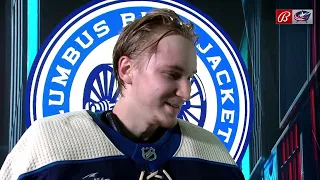 Daniil Tarasov shares how special it was to face Sergei Bobrovsky in Blue Jackets' win vs. Panthers