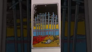 The Ten of Swords as Feelings in a Love Reading