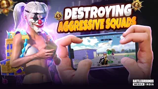 Destroying Aggressive Squads in Ace Tier/ Conquer lobby | How to clutch? | BGMI / PUBG Mobile