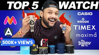 Top 5 Best Budget Watch For Men 🔥 Watch Haul Review 2022 | Casio, Timex, Maxima | ONE CHANCE