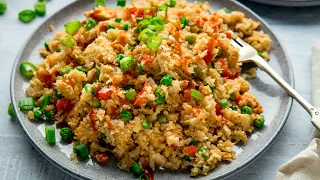 Cauliflower Fried Rice.  Excellent Low Carb fried Rice