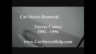 Toyota Camry Radio Removal = Car Stereo HELP