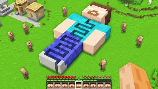 Who build this SECRET HEROBRINE MAZE in My Minecraft Village ??? Village Labyrinth in Minecraft !!!