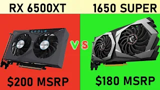 AMD RX 6500XT VS GTX 1650 SUPER Test in 10 Games (Test in PCIe 3.0 & PCIe 4.0)