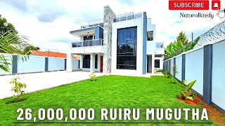 OMG! 26,000,000 CONTEMPORARY DESIGN CUSTOM BUILT VILLA IN RUIRU MUGUTHA ($184K) The best n worth 👌