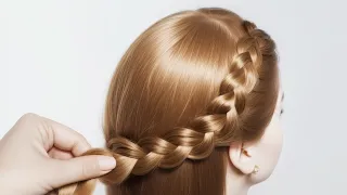 SIMPLE HAIRSTYLE WITH BUILT-IN BRAID | HAIRSTYLE manual