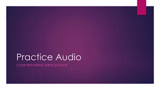 Realtime Exam Practice Audio