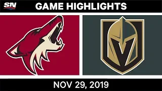 NHL Highlights | Coyotes vs. Golden Knights – Nov. 29, 2019