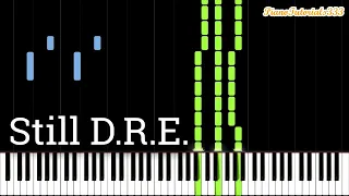 Still DRE - Dr. Dre ft. Snoop Dogg (Piano Tutorial) [Synthesia]