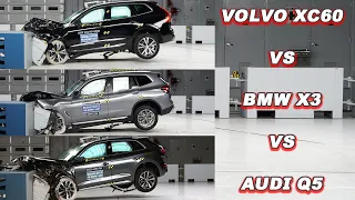 Volvo XC60 vs BMW X3 vs Audi Q5 – Rigorous IIHS crash test - which is best?