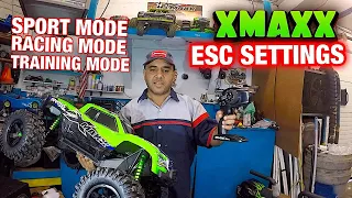 Traxxas XMAXX 8s How to program ESC to sport mode acing mode or Training mode