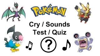 Pokemon cry test / Sound Quiz Challenge