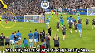 Man City vs Sevilla penalty shootout reaction, Guardiola Reaction After Gudelj Penalty Miss.