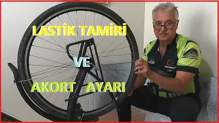 BİSİKLETİN LASTİK TAMİRİ   ve  AKORT AYARI  NASIL YAPILIR  ???..#  TIRE REPAIR AND TUNE SETTING..???