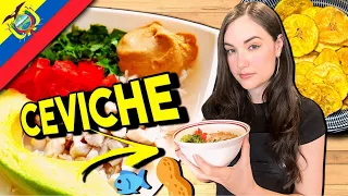 I TRY Making ECUADORIAN Fish Ceviche With Peanut Sauce 🐟🥜