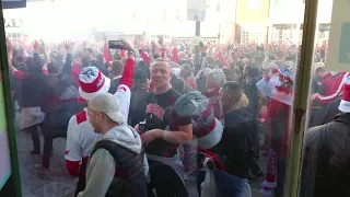 Cologne fans swarm London roads