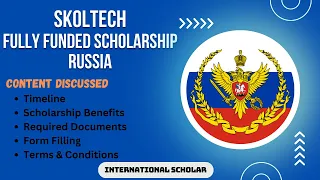 Skoltech Scholarship Russia complete application process 2024  || Russian Fully Funded scholarship