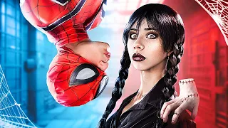 Wednesday Addams vs Spider-Man! Barbie Hilang!